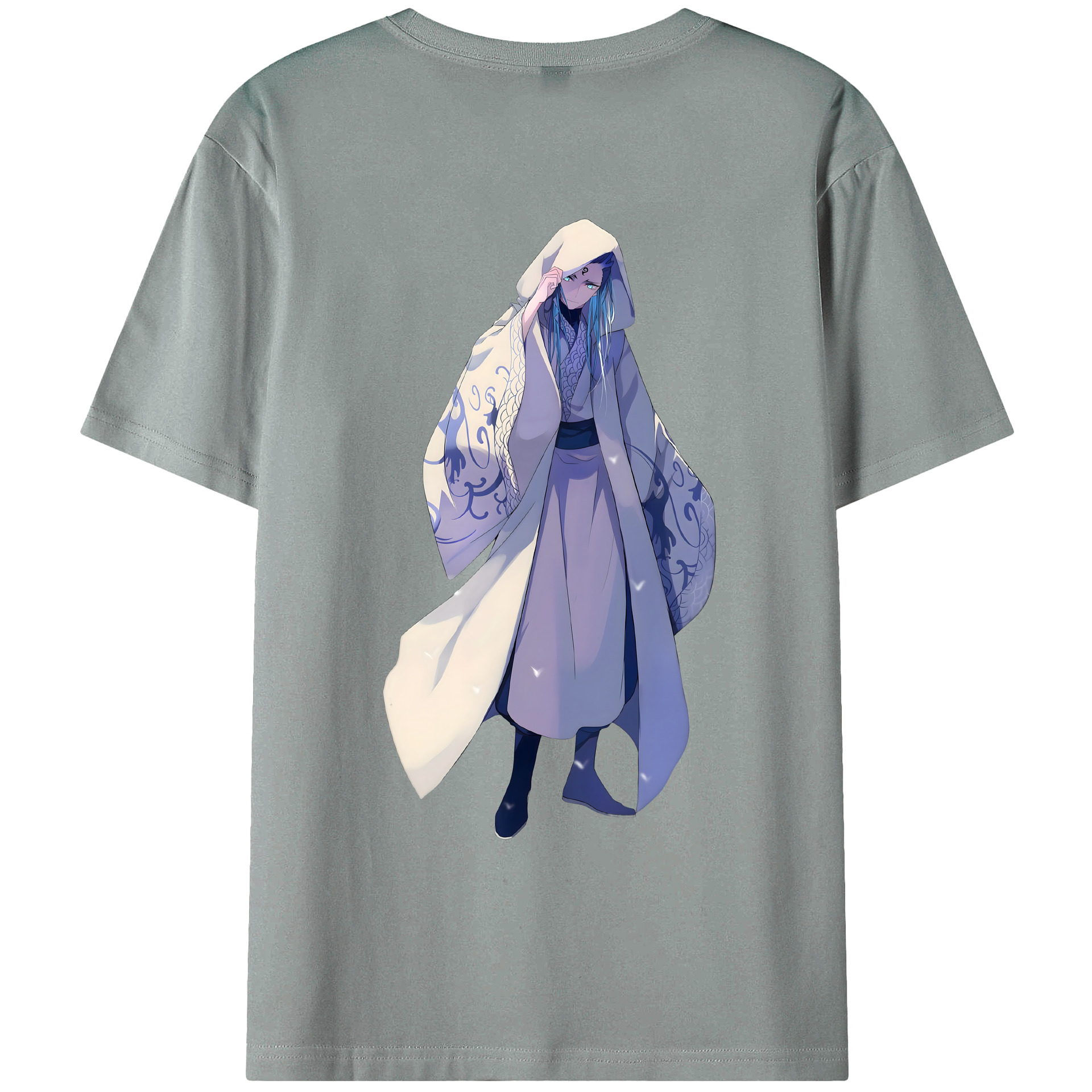 （画像用） Ne Zha 2 ナタ 魔童の大暴れ 綿100％ メンズ半袖Tシャツ（バックプリント） 通気性